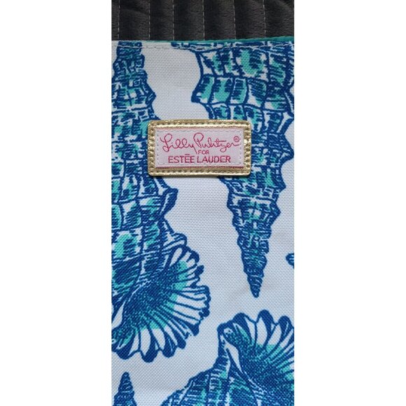 Lilly Pulitzer For Estee Lauder Blue Seashell Print Tote Bag - Picture 5 of 7